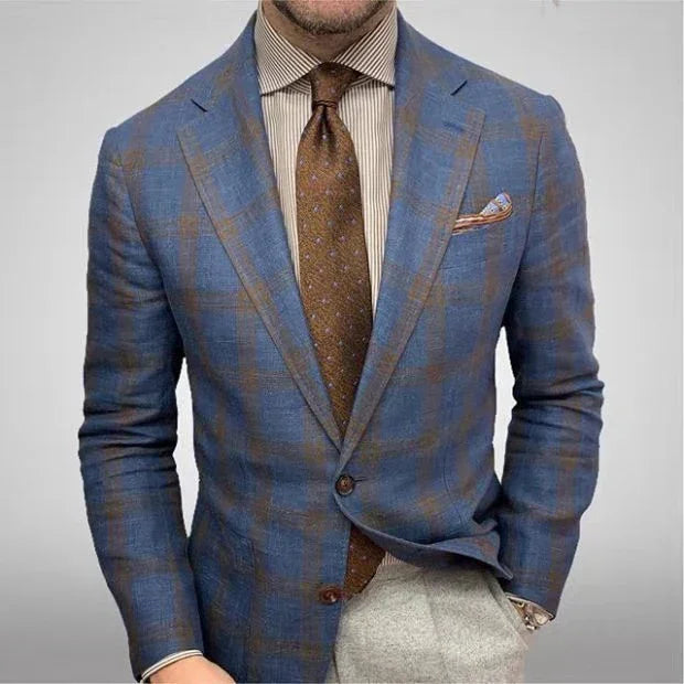Heren Blazer van Linnen met Stijlvolle Pasvorm en Ademend Comfort 10