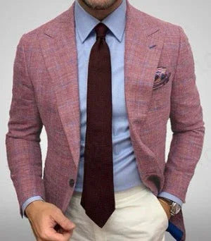 Heren Blazer van Linnen met Stijlvolle Pasvorm en Ademend Comfort 8
