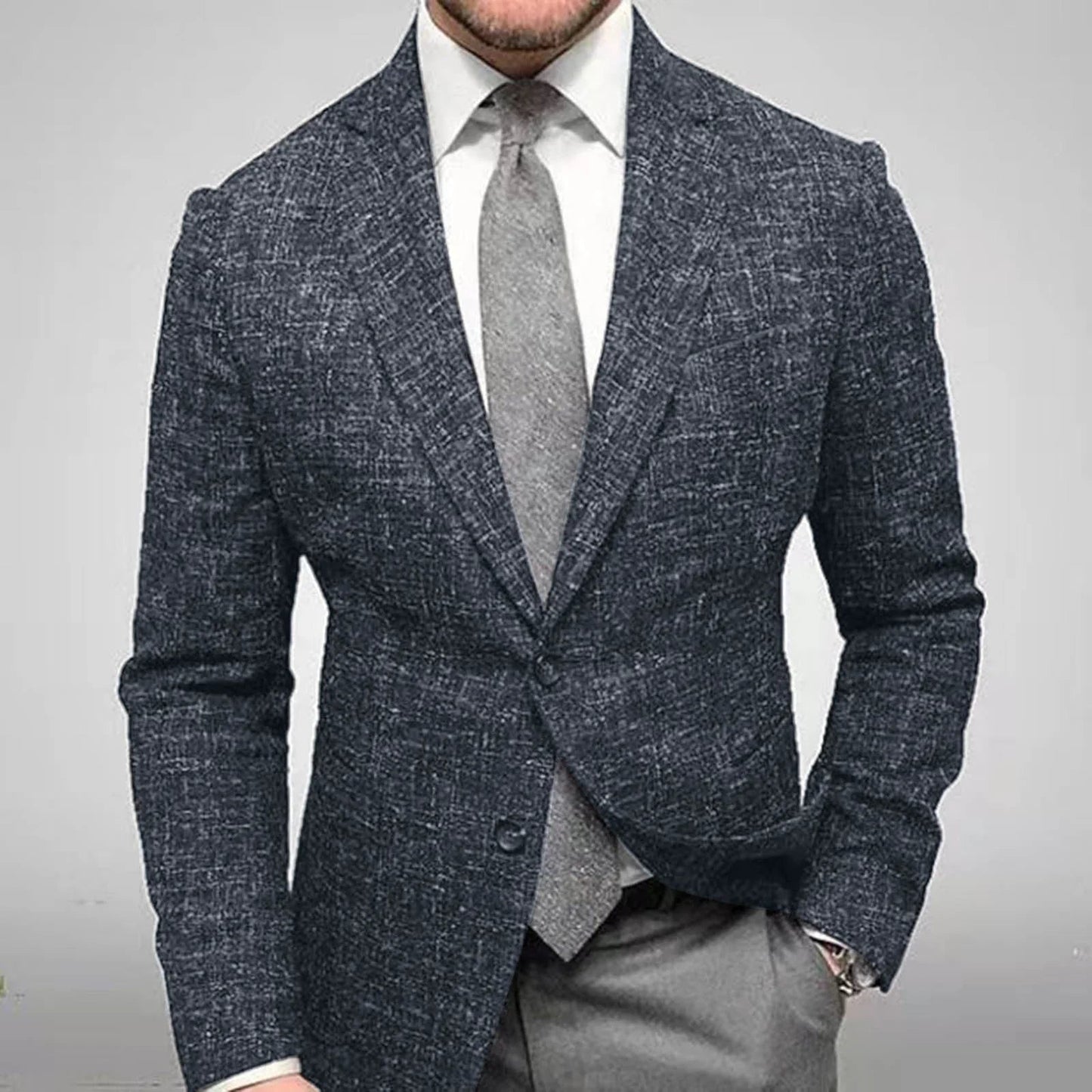 Heren Blazer van Linnen met Stijlvolle Pasvorm en Ademend Comfort 9