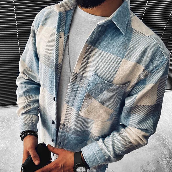 Heren Blouse met Ruitpatroon en Ruime Pasvorm voor Casual Dagen 3