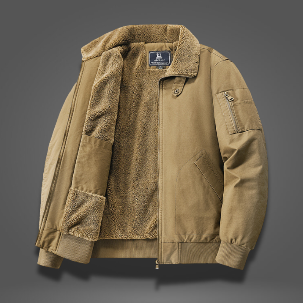 Heren Bomberjack met Fleece Voering en Moderne Snit 0