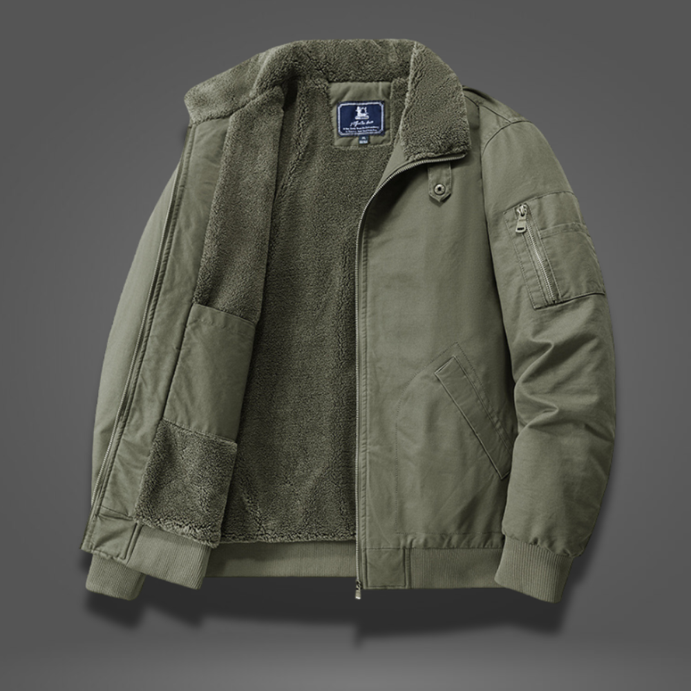 Heren Bomberjack met Fleece Voering en Moderne Snit 1