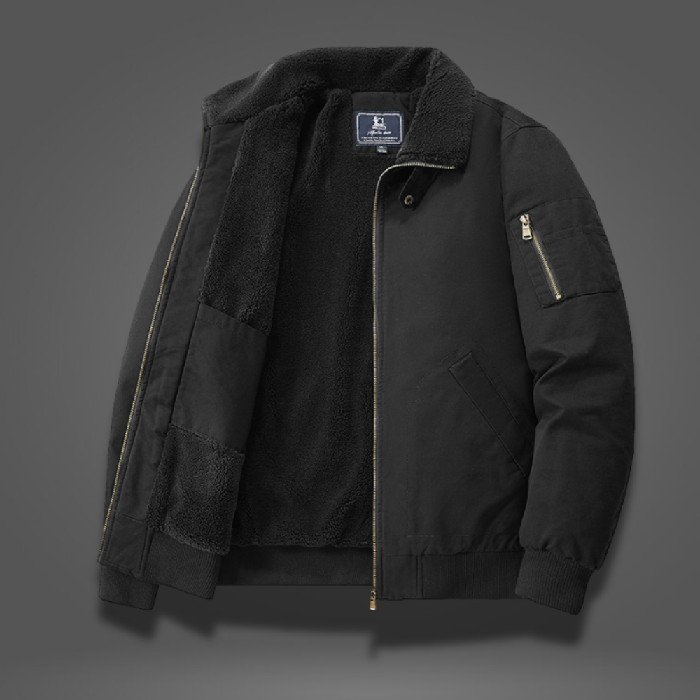 Heren Bomberjack met Fleece Voering en Moderne Snit 2