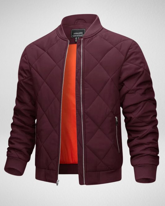 Heren Bomberjack met Gewatteerd Design en Casual Pasvorm 0