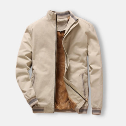 Heren Casual Tussenjas met Fleecevoering Effen Ontwerp