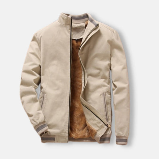 Heren Casual Tussenjas met Fleecevoering Effen Ontwerp