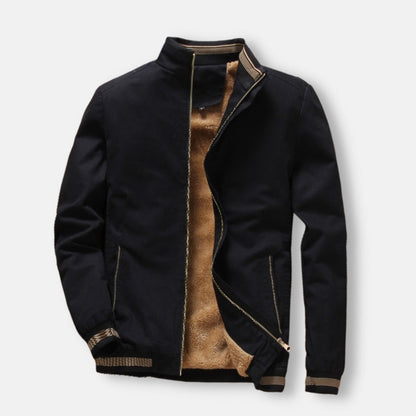 Heren Casual Tussenjas met Fleecevoering Effen Ontwerp