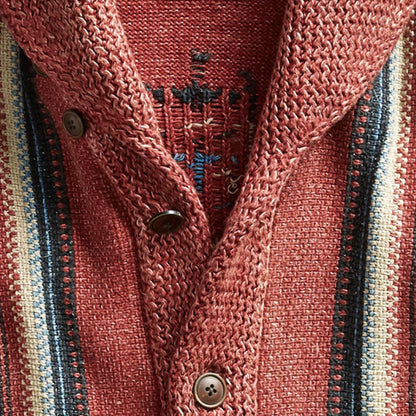 Heren Cardigan met Jacquardpatroon en Enkele Knopen 3