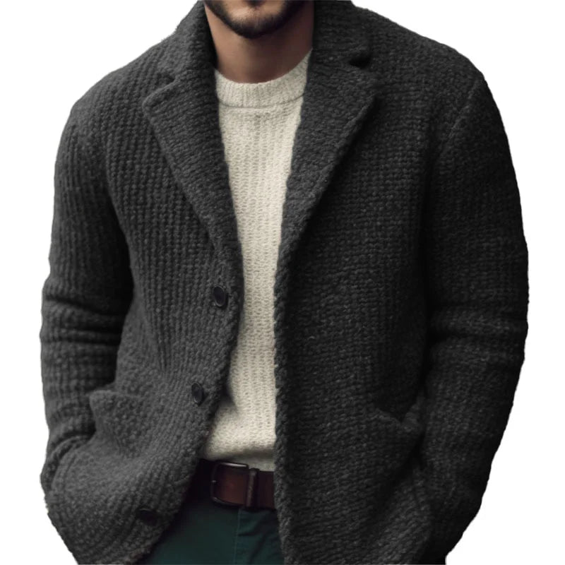 Heren Cardigan met Knopen en Lange Mouwen voor Casual en Semi-Casual Gebruik 1
