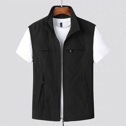 Heren Cardigan met Korte Mouwen en Sneldrogend Meshmateriaal 3