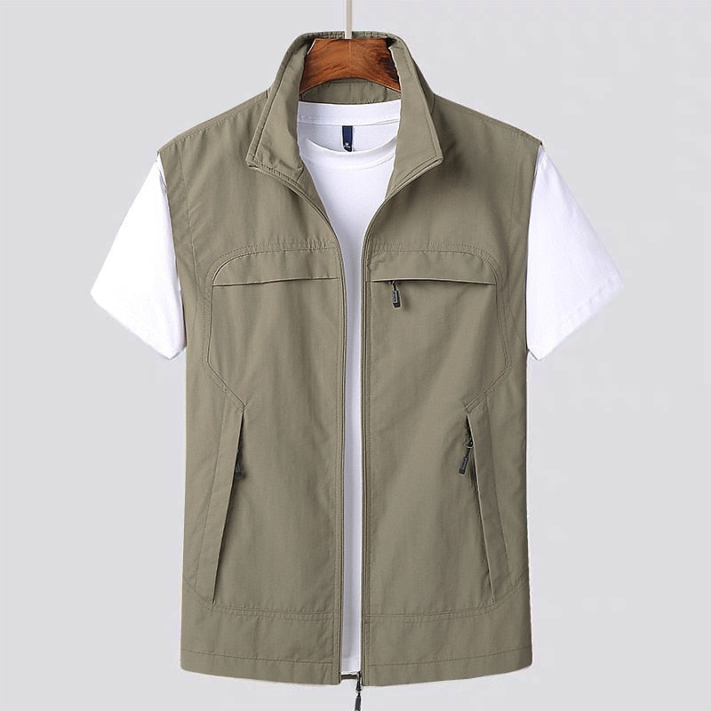 Heren Cardigan met Korte Mouwen en Sneldrogend Meshmateriaal 5