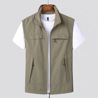 Heren Cardigan met Korte Mouwen en Sneldrogend Meshmateriaal 5