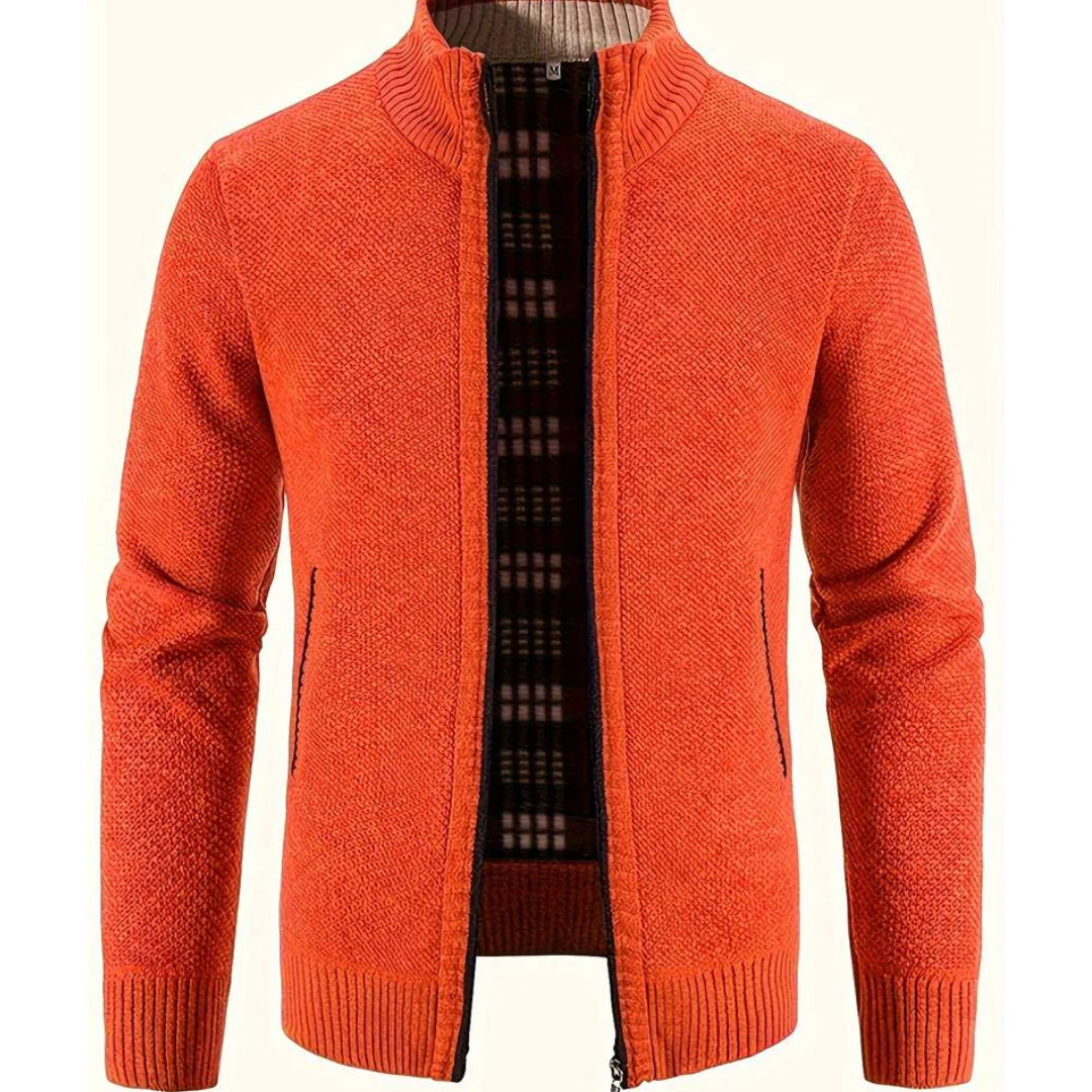 Heren Cardigan met Rits en Modern Silhouet voor Casual en Formele Gelegenheden 1
