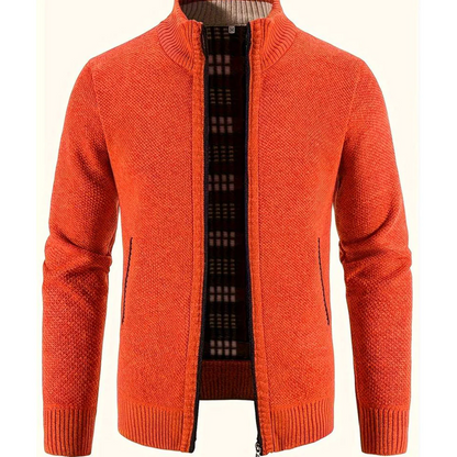 Heren Cardigan met Rits en Modern Silhouet voor Casual en Formele Gelegenheden 1