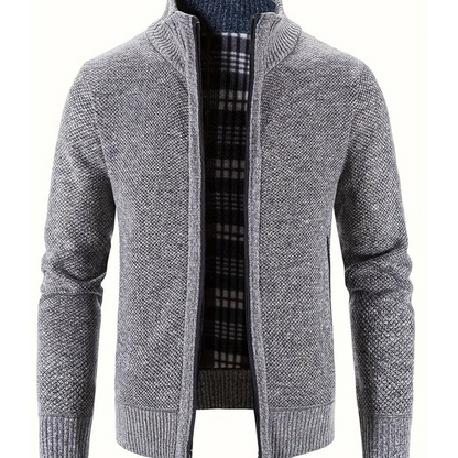 Heren Cardigan met Rits en Modern Silhouet voor Casual en Formele Gelegenheden 2