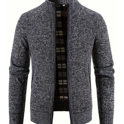 Heren Cardigan met Rits en Modern Silhouet voor Casual en Formele Gelegenheden 3