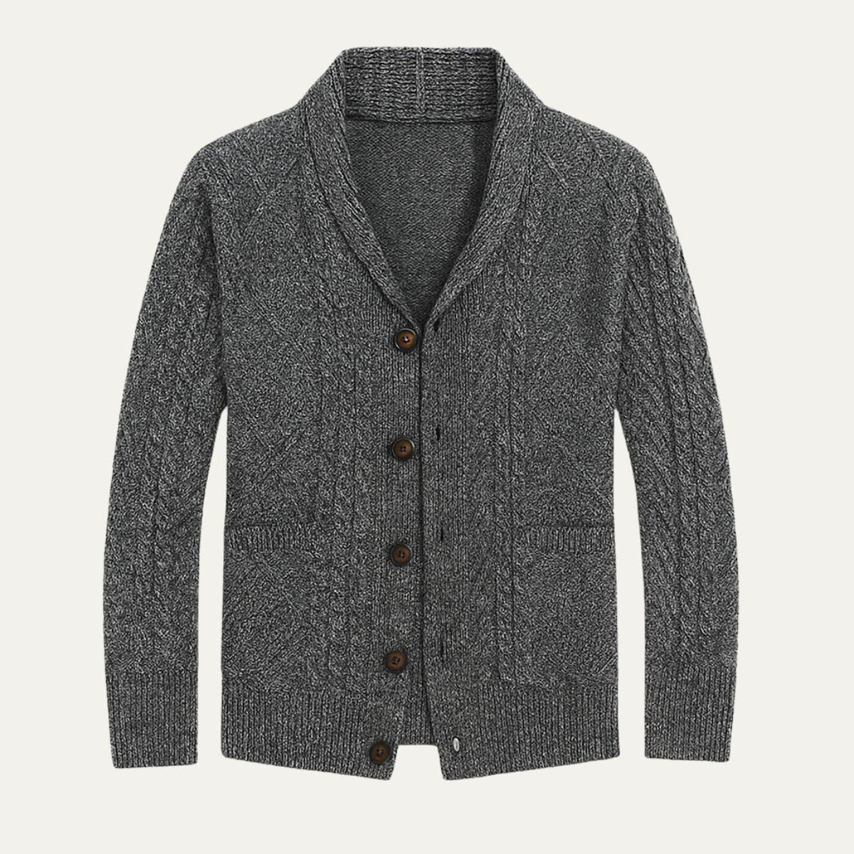 Heren Cardigan van 100% Kasjmier met Ontspannen Pasvorm en Luxe Comfort 0