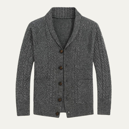 Heren Cardigan van 100% Kasjmier met Ontspannen Pasvorm en Luxe Comfort 0