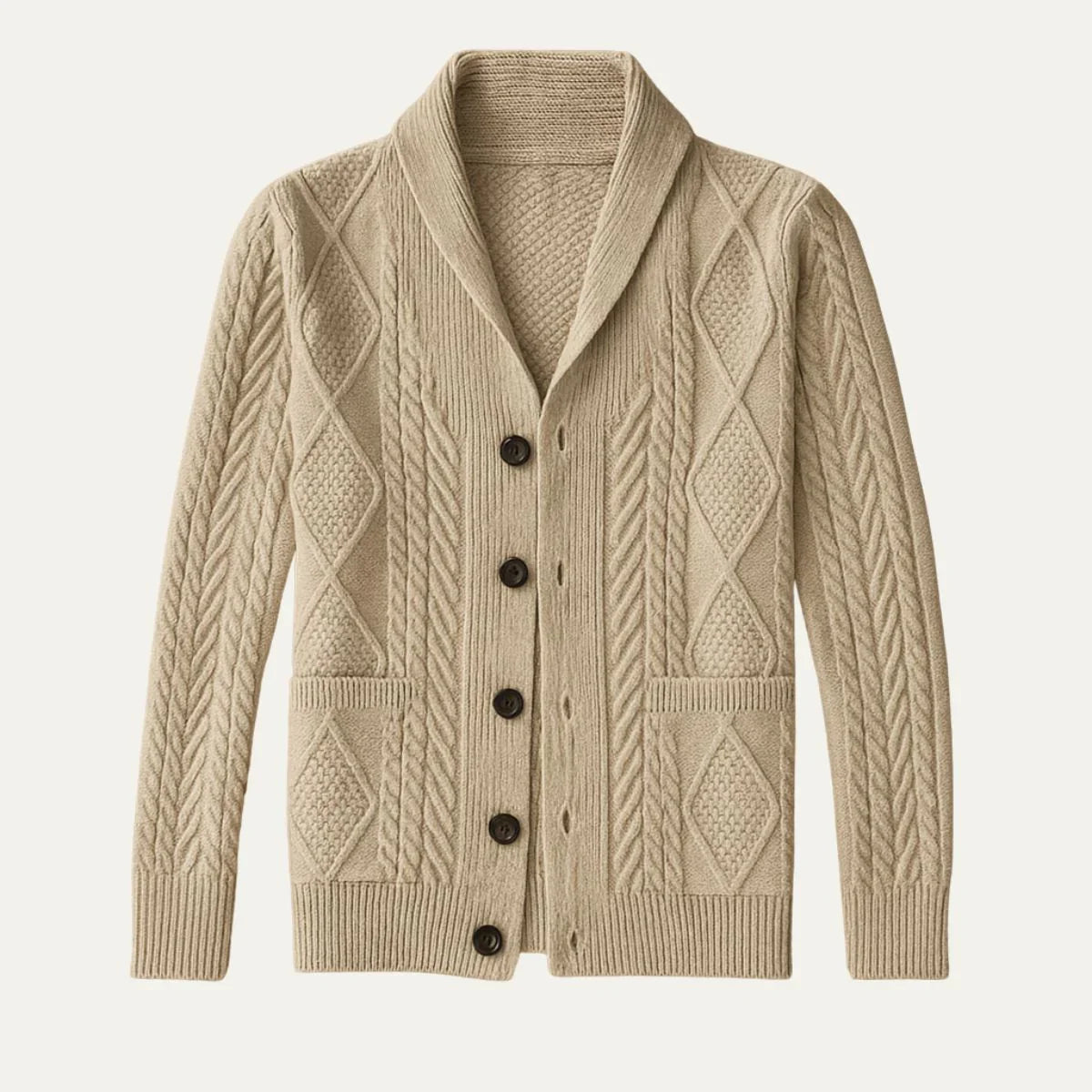 Heren Cardigan van 100% Kasjmier met Ontspannen Pasvorm en Luxe Comfort 1