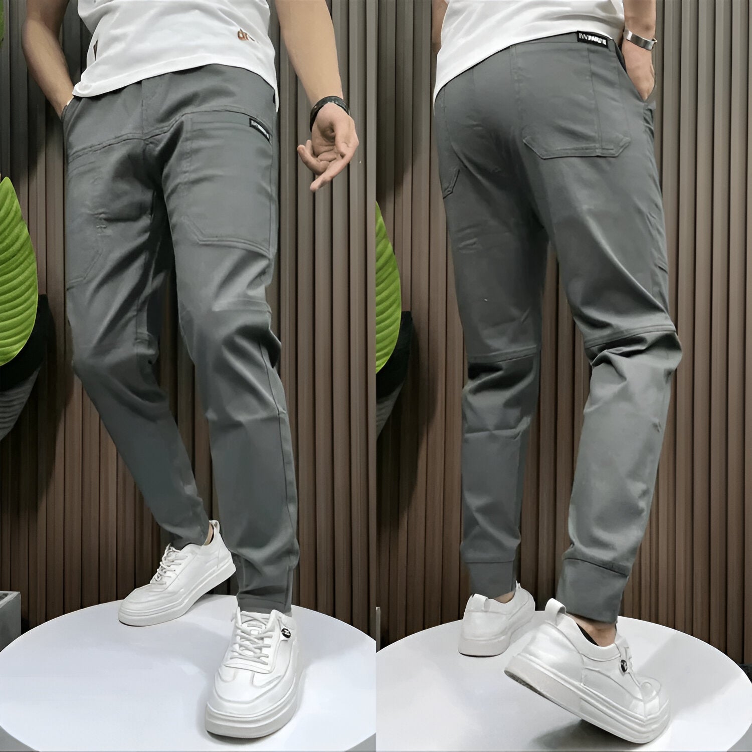 Heren Cargo Broek met Slanke Snit en Rekbare Stof voor Comfort en Functionaliteit 3