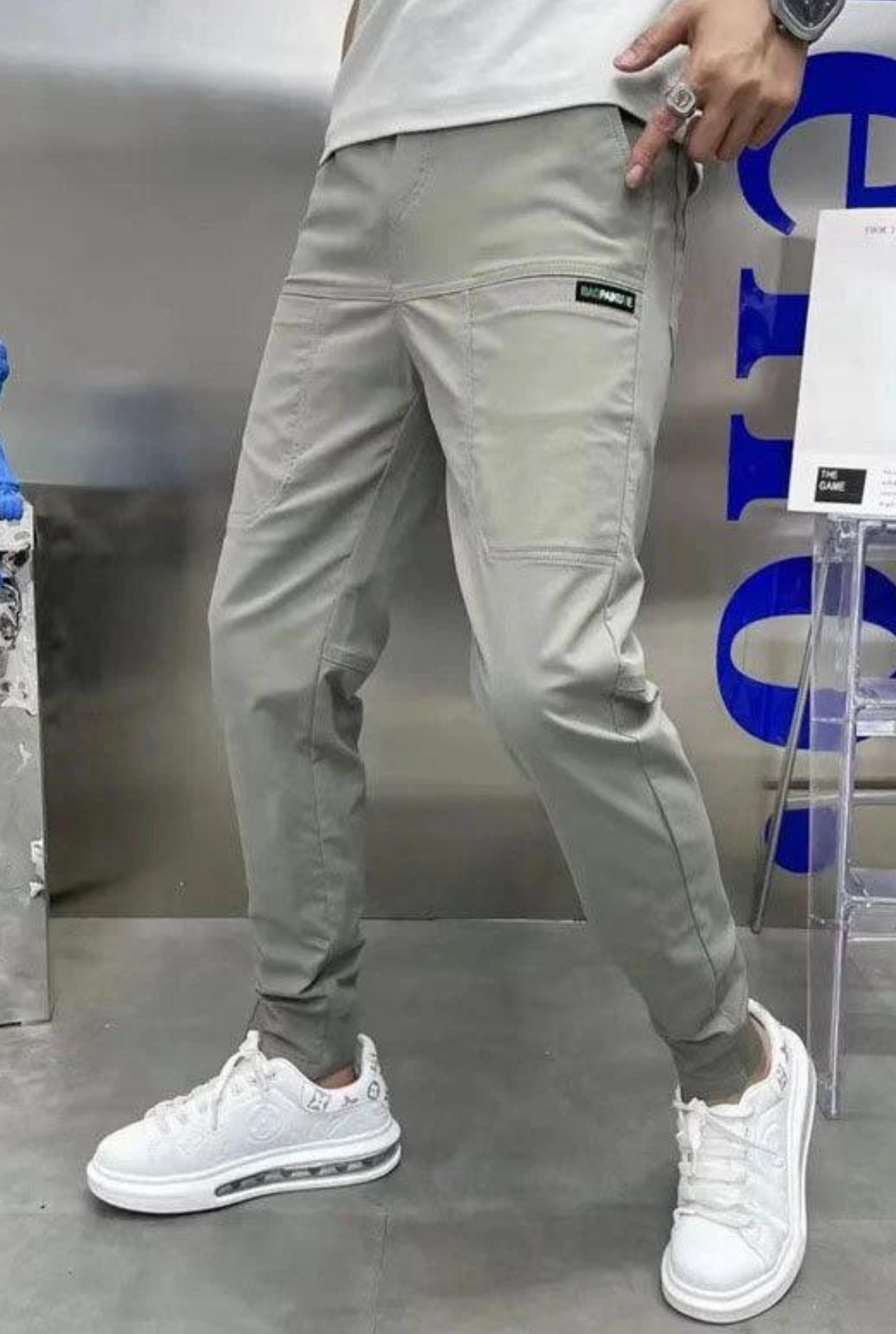Heren Cargo Broek met Slanke Snit en Rekbare Stof voor Comfort en Functionaliteit 5