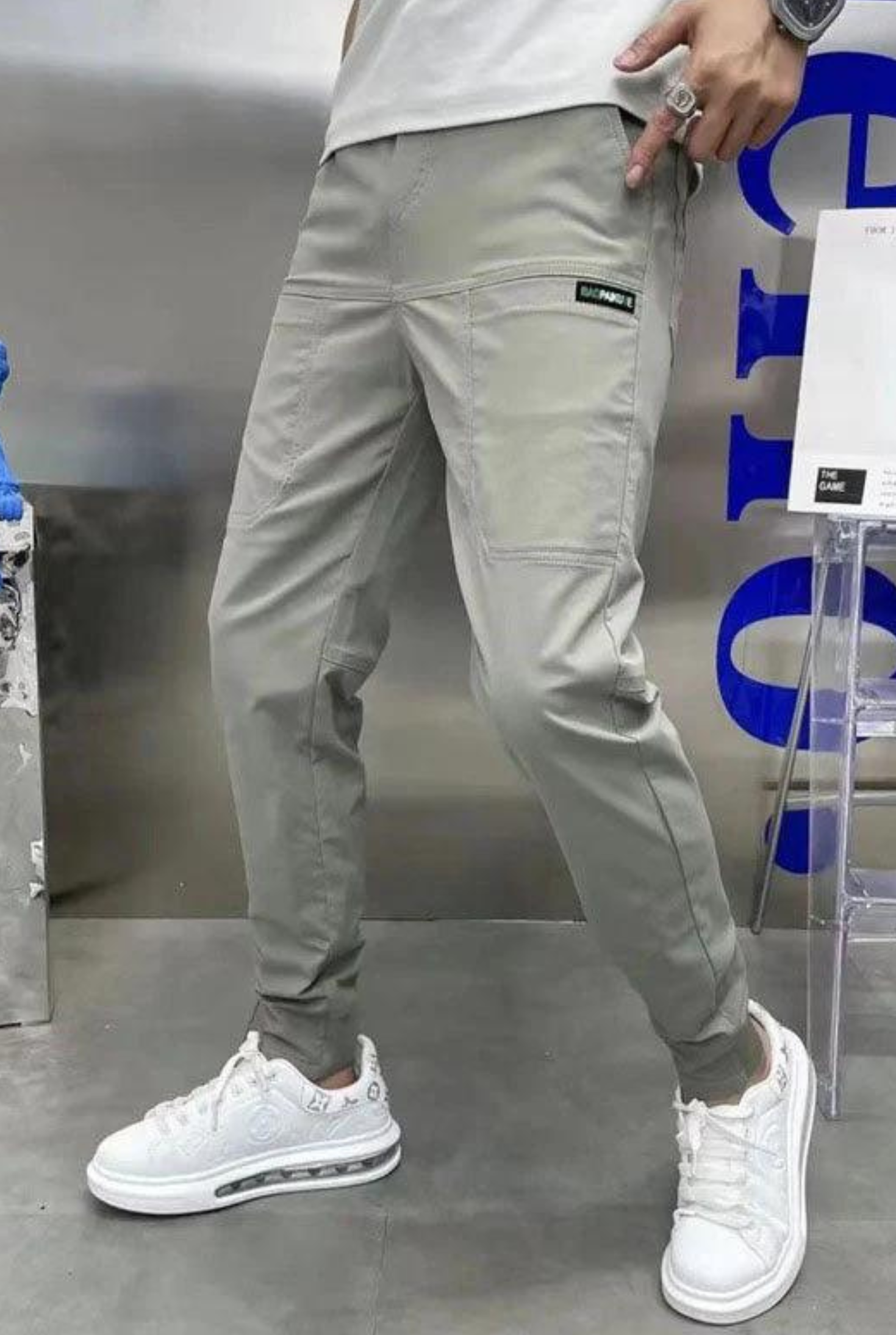 Heren Cargo Broek met Slanke Snit en Rekbare Stof voor Comfort en Functionaliteit 5