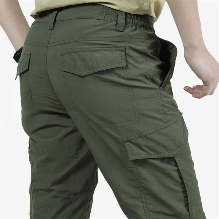 Heren Cargo Broek met Tactische Zakken voor Outdoor Gebruik Legergroen