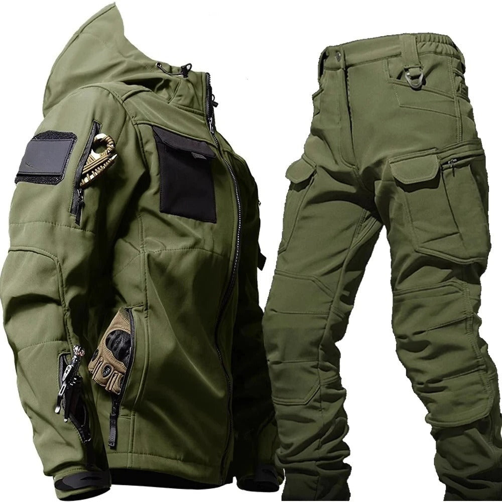 Heren Cargo Set met Jas en Broek voor Buitenactiviteiten en Ruime Pasvorm 3