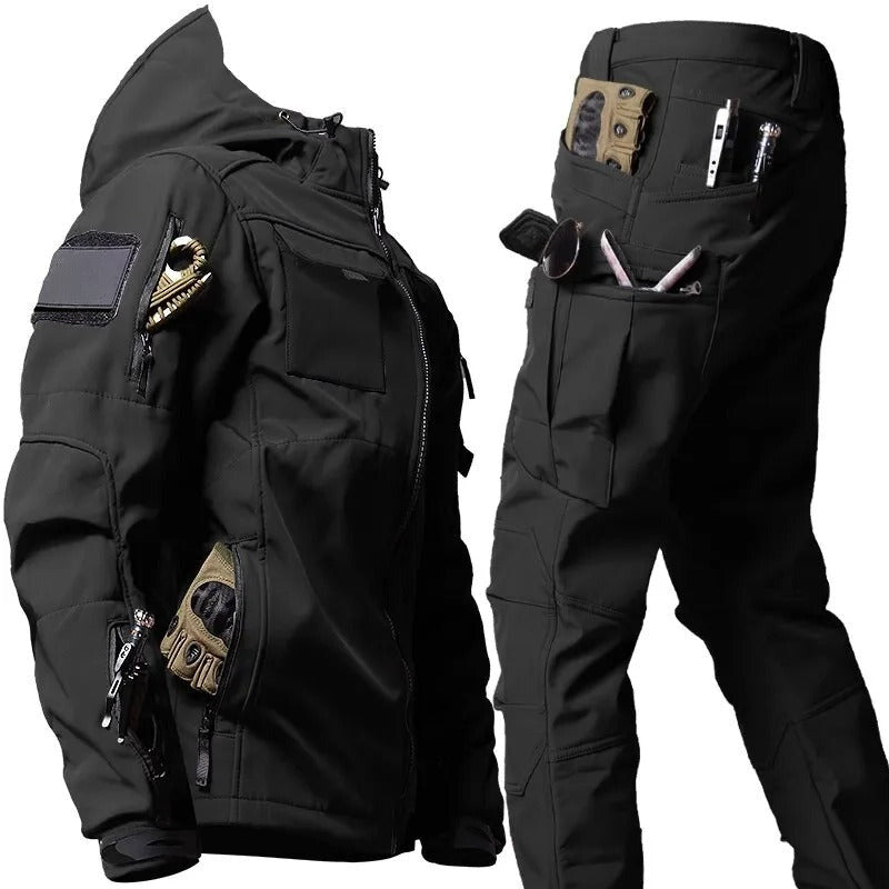 Heren Cargo Set met Jas en Broek voor Buitenactiviteiten en Ruime Pasvorm 4