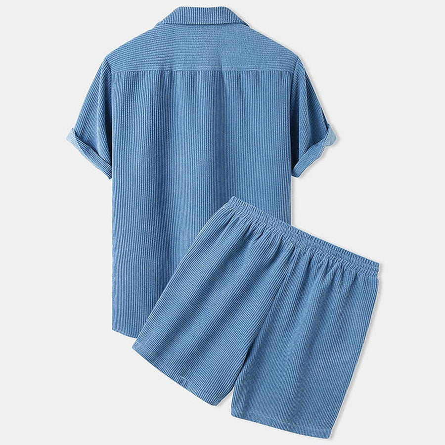 Heren Casual Set met Korte Mouwen en Korte Broek in Relaxte Pasvorm 1
