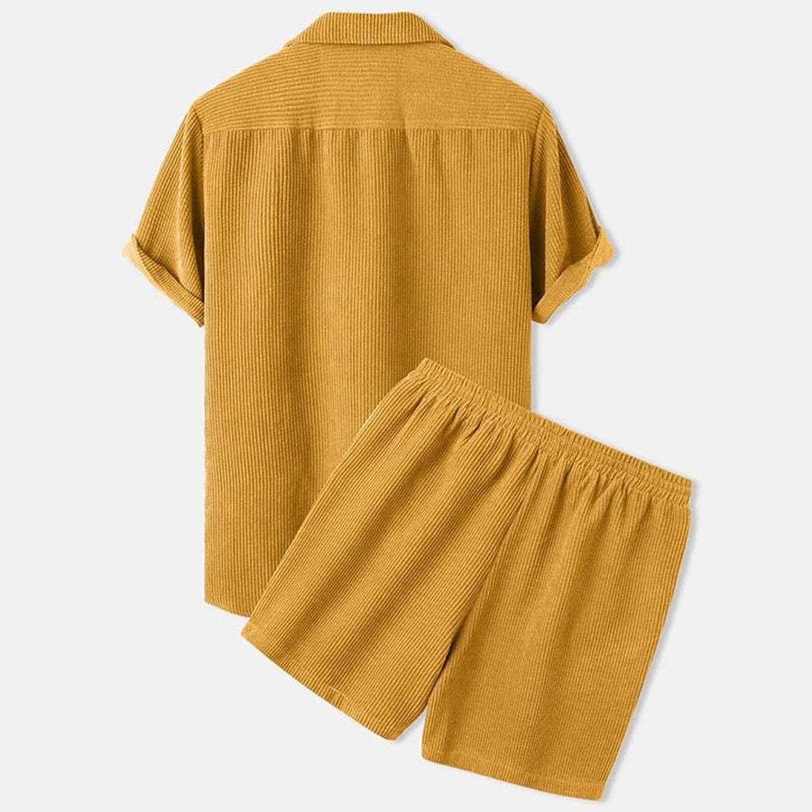 Heren Casual Set met Korte Mouwen en Korte Broek in Relaxte Pasvorm 5