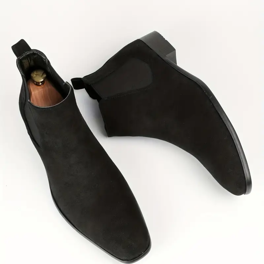 Heren Chelsea Boots met Elastische Zijkanten Zwart