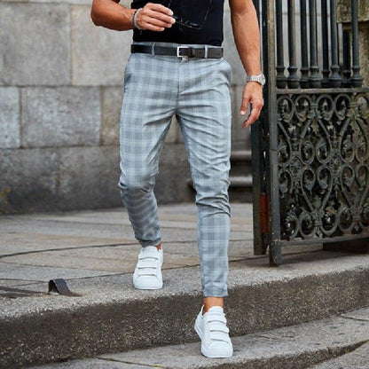 Heren Chino Broek met Karomuster en Comfortabele Pasvorm 2