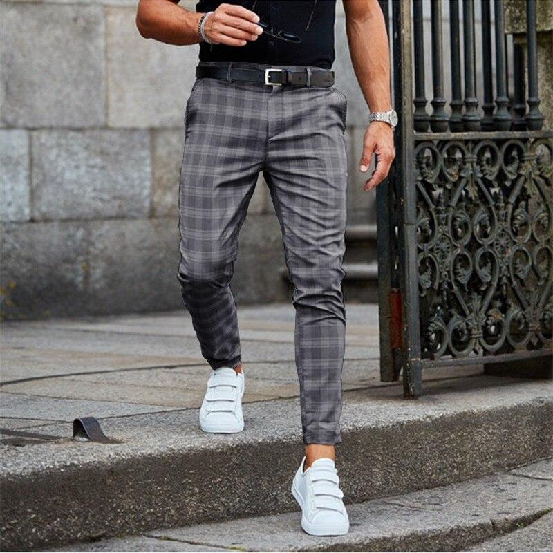 Heren Chino Broek met Karomuster en Comfortabele Pasvorm 3