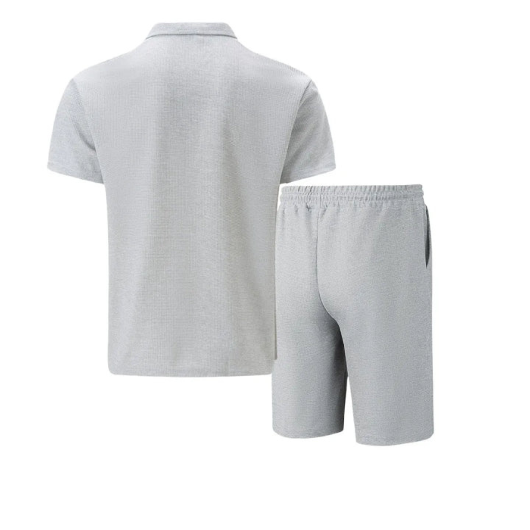 Heren Co-ord Set met Polo en Korte Broek van Zacht Katoen 8