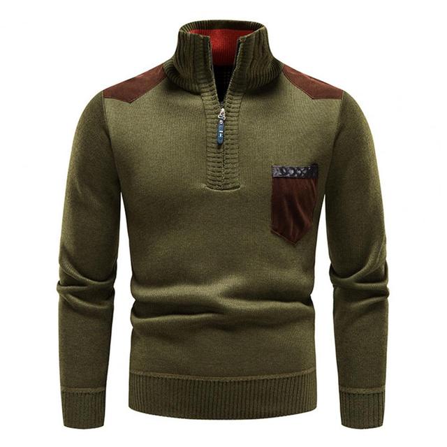 Heren Coltrui met Hoge Nek en Halve Rits voor Wintercomfort 0