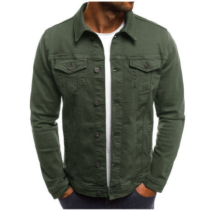 Heren Denim Jasje met Uniek Design en Comfortabele Pasvorm 0