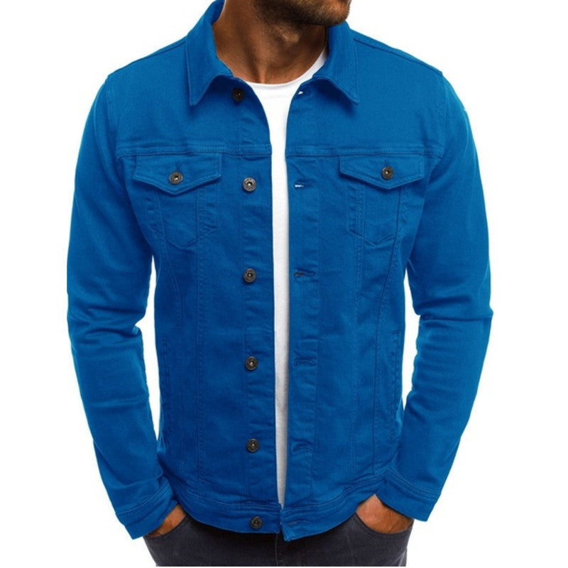 Heren Denim Jasje met Uniek Design en Comfortabele Pasvorm 4