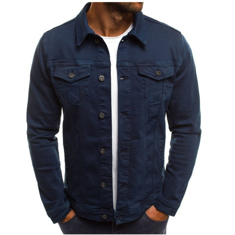 Heren Denim Jasje met Uniek Design en Comfortabele Pasvorm 5