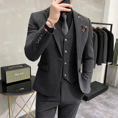 Heren Driedelig Pak met Strakke Tailoring en Slim Fit 2