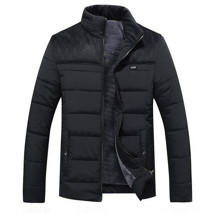 Heren Fleecejack met Hoge Kraag en Rechte Pasvorm voor Winter