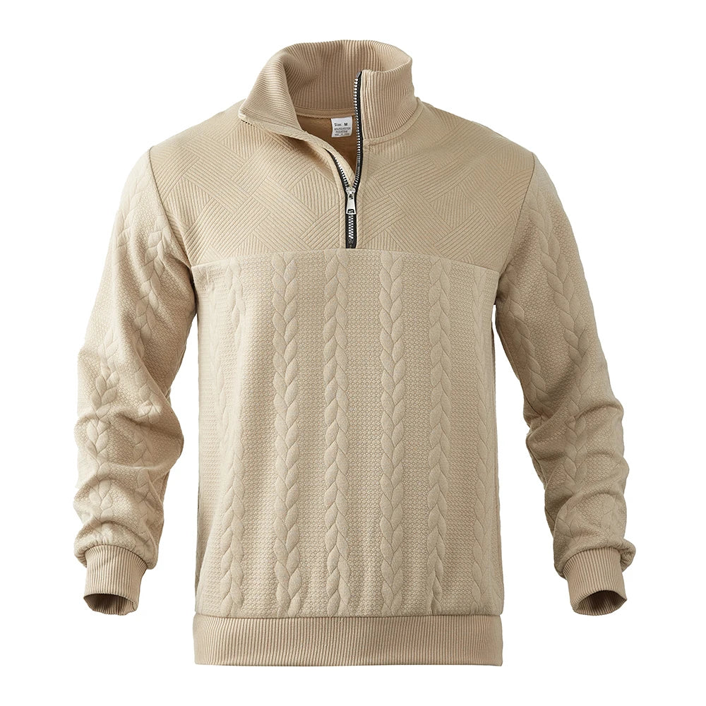Heren Hoodie met Kwart Rits en Relaxed Fit 1