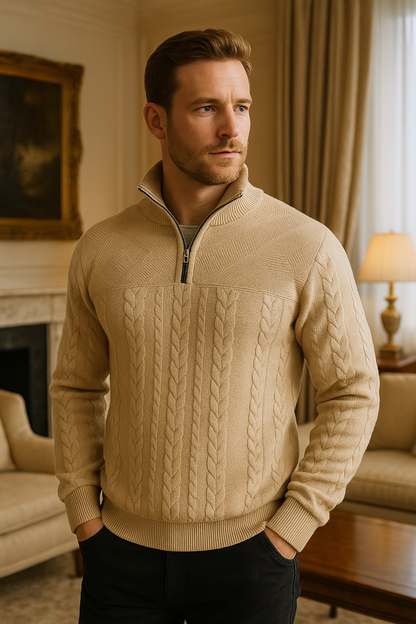 Heren Hoodie met Kwart Rits en Relaxed Fit 3