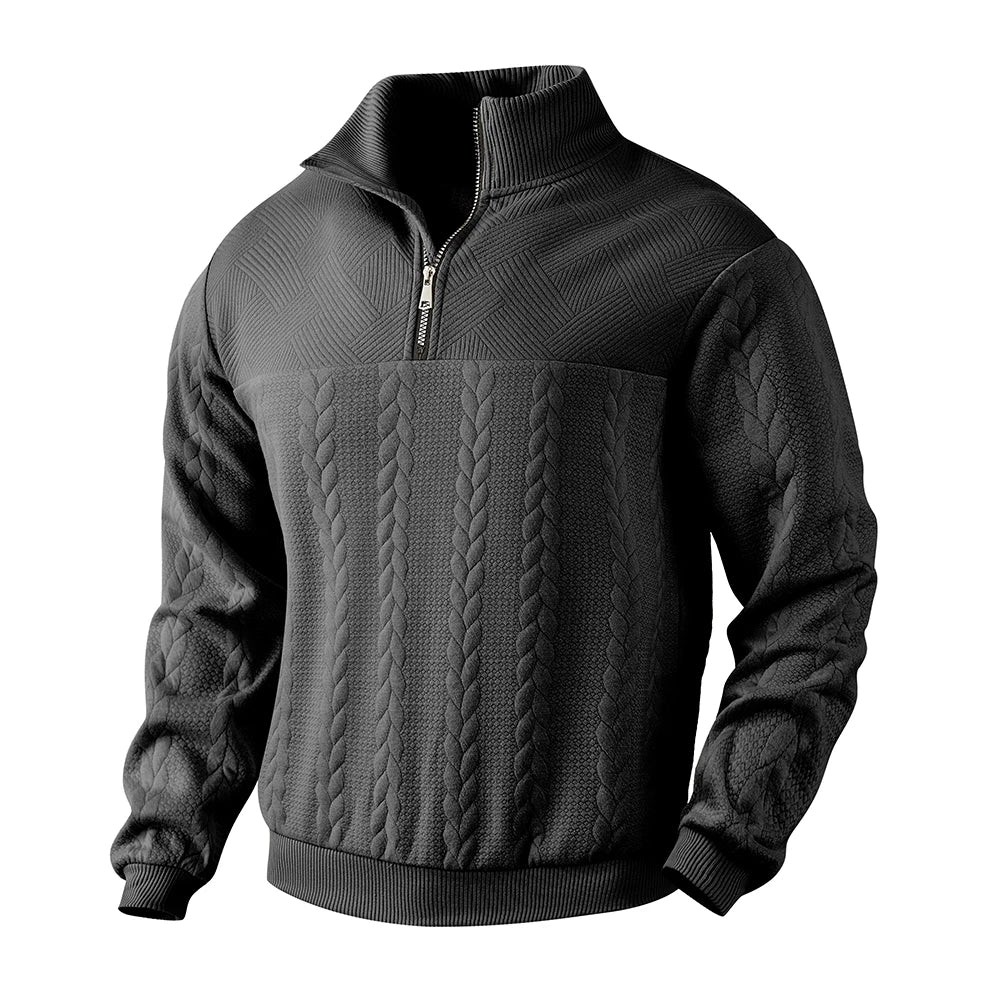 Heren Hoodie met Kwart Rits en Relaxed Fit 8