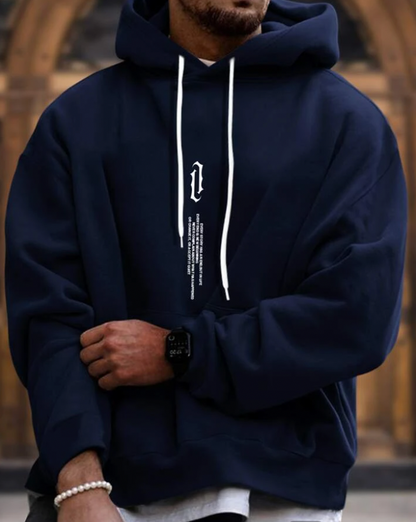 Heren Hoodie met Oversized Pasvorm en Kangaroo Pocket 2