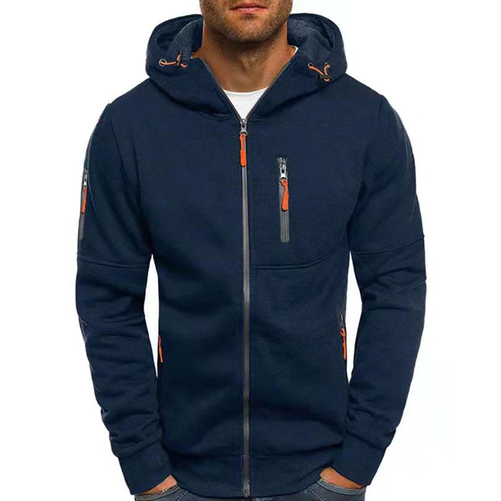 Heren Hoodie met Rits en Comfortabele Pasvorm 1