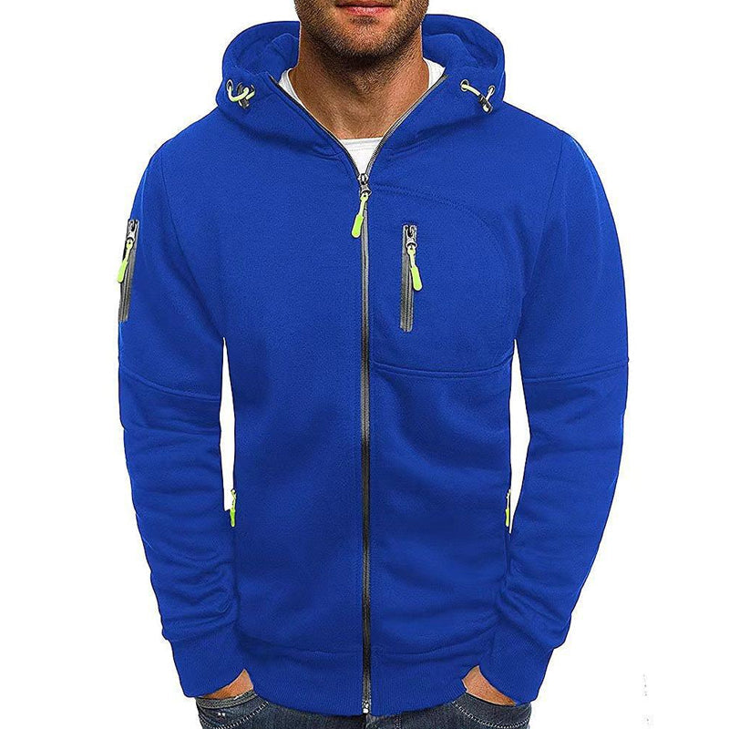 Heren Hoodie met Rits en Comfortabele Pasvorm 10
