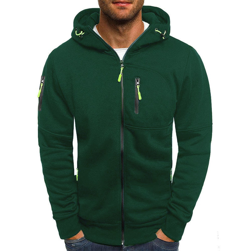 Heren Hoodie met Rits en Comfortabele Pasvorm 3