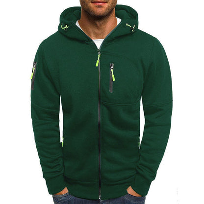 Heren Hoodie met Rits en Comfortabele Pasvorm 3