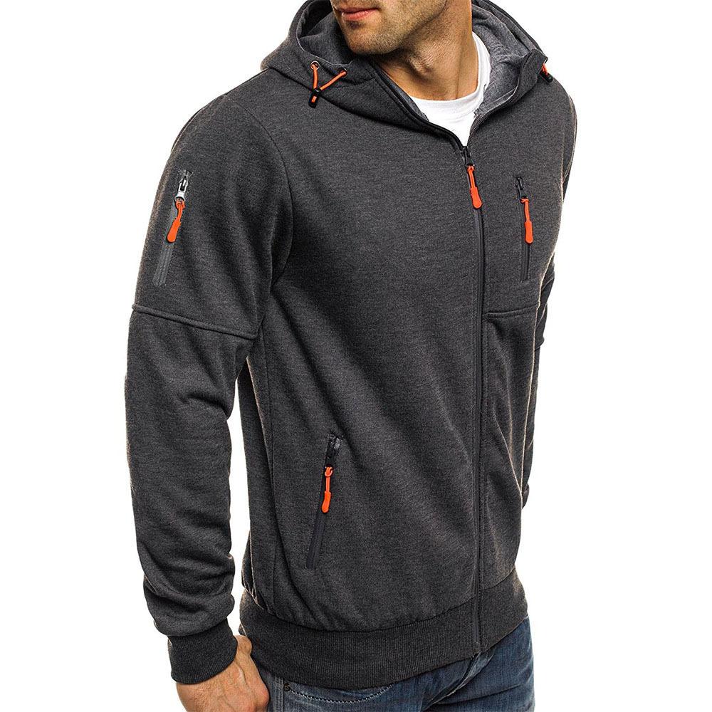 Heren Hoodie met Rits en Comfortabele Pasvorm 4